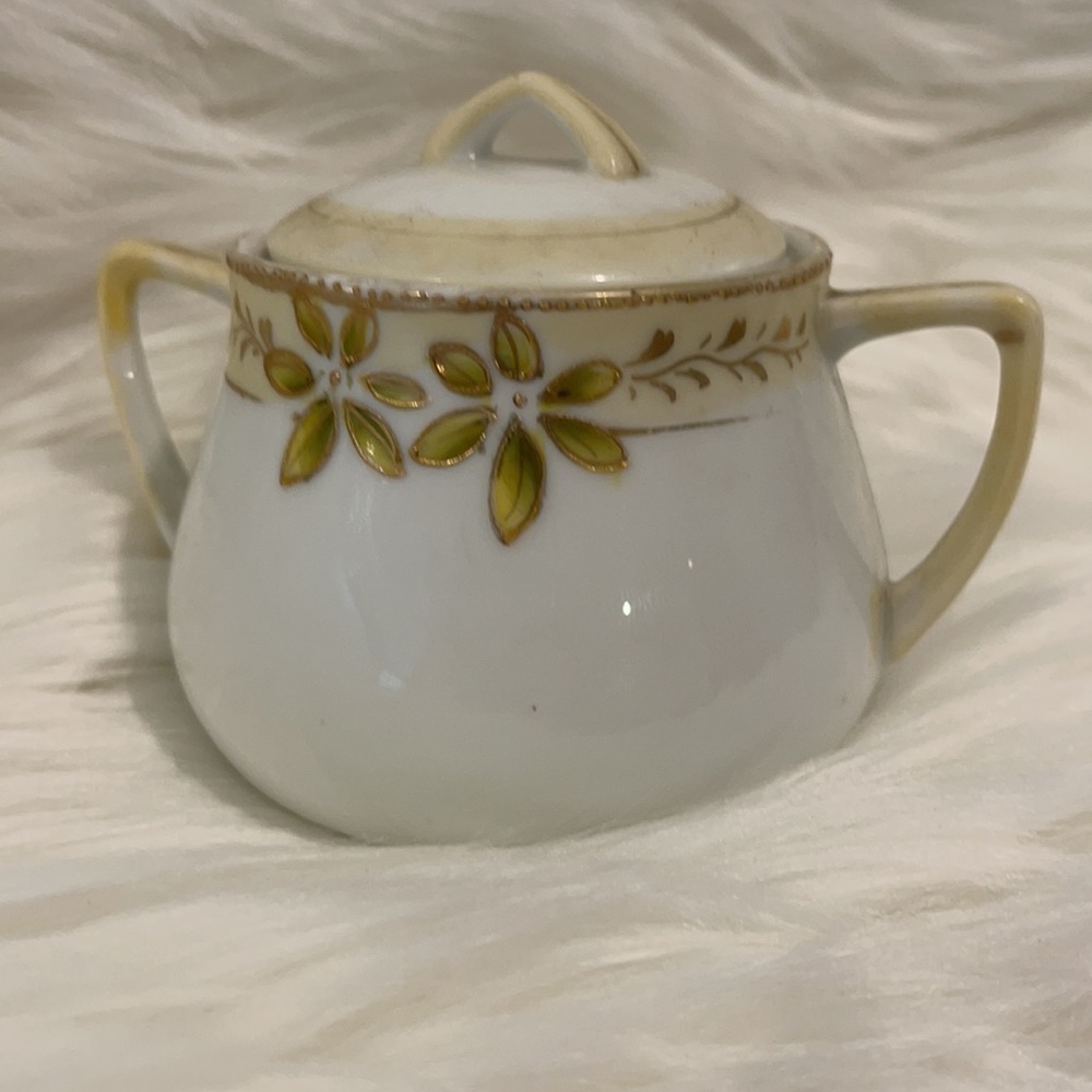 Nippon cream and sugar bowl with spoon. - Picture 6 of 7